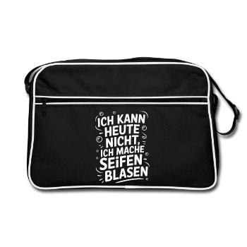 Motivational design with handwritten font - Retro Bag - black/white - Front