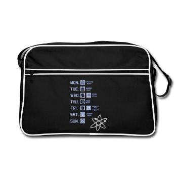 Retro Weekly Planning Illustration - Retro Bag - black/white - Front
