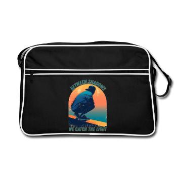 Zwischen Licht und Schatten - Retro Tasche - Schwarz/Weiß - Vorne
