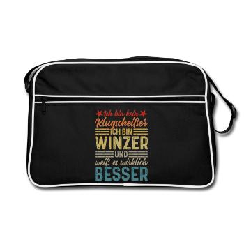Vigneron - Pas un petit malin - Sac Retro - noir/blanc - Devant