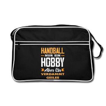 Handball Joueurs Handball Handball Cadeaux - Sac Retro - noir/blanc - Devant
