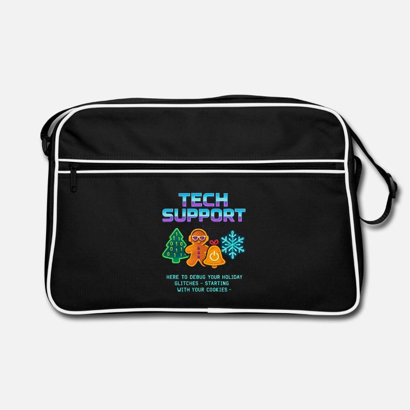 Lustiger Technischer Support Debug Weihnachten Retro Tasche