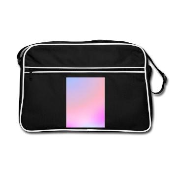 Dreamy Cotton Candy Pastel Gradient - Retro Bag - black/white - Front