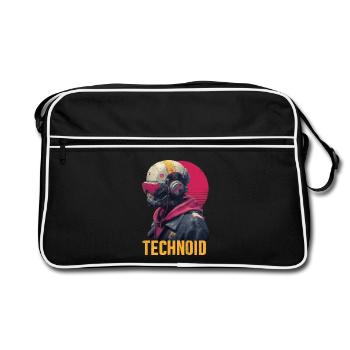 Technoid Neon Helmet - Retro Bag - black/white - Front