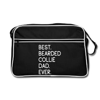 Bearded Collie - Retro Bag - black/white - Front