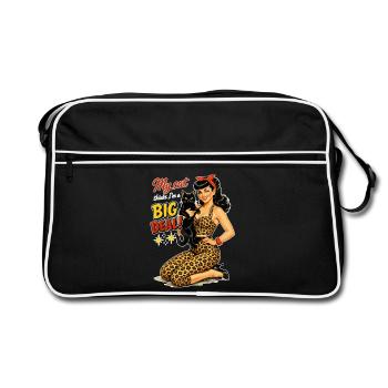 Rockabella & Chat : Mon chat pense que je suis une grande chose - Sac Retro - noir/blanc - Devant