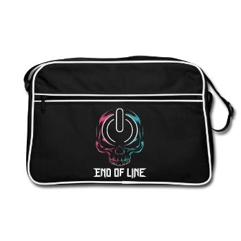 Jeu avec le bouton d’alimentation du crâne de End Of Line - Sac Retro - noir/blanc - Devant