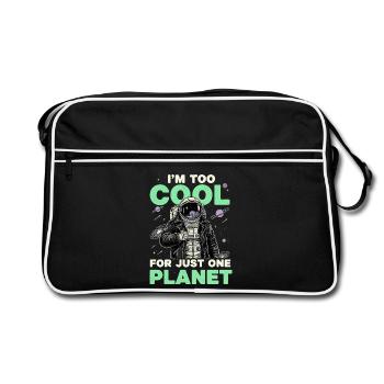 Je suis trop cool pour une seule planète - Sac Retro - noir/blanc - Devant