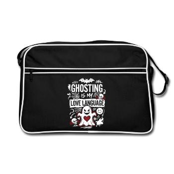 Ghosting Is My Love Language Horror - Retro Tasche - Schwarz/Weiß - Vorne