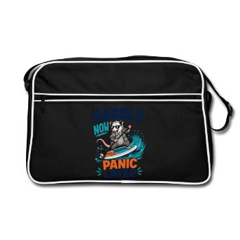  Backprint | SUP Paddleboard Board Stand Up paddel - Retro Tasche - Schwarz/Weiß - Vorne
