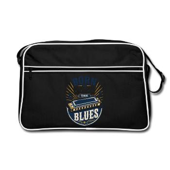 Instrument, harmonica Musiciens de musique blues - Sac Retro - noir/blanc - Devant