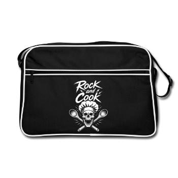 Rock and Cook Skull Chef - Sac Retro - noir/blanc - Devant