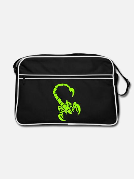 skorpion_01_3d - Retro Bag - black/white - Front