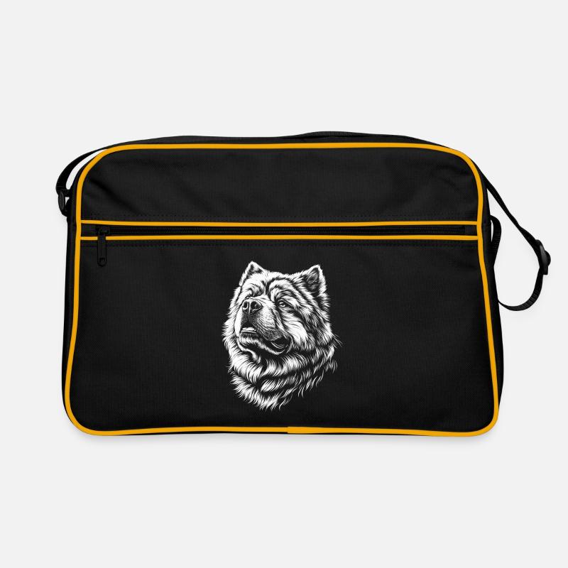 Chow Chow Portrait Chien Chien Sac Retro