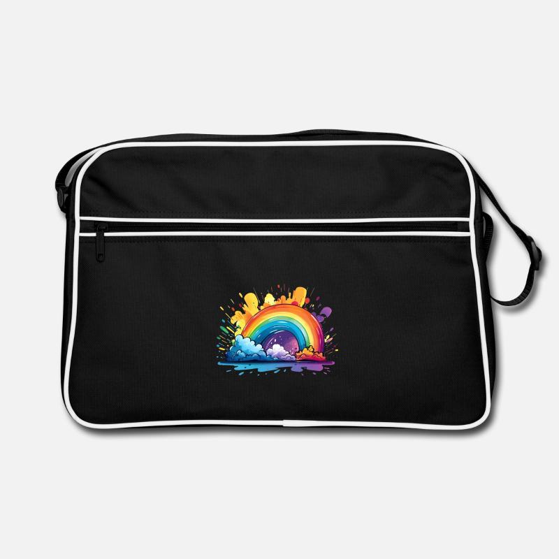 Dein Regenbogen Retro Tasche