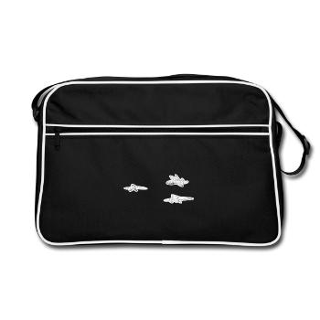 Clouds White - Retro Bag - black/white - Front