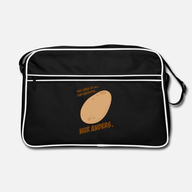 DAS LEBEN IST WIE EINE KARTOFFEL.....NUR ANDERS Retro Tasche