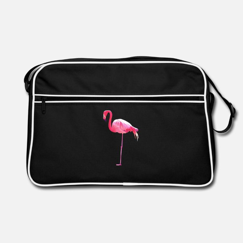 Pink Flamingo - Retro Bag - black/white