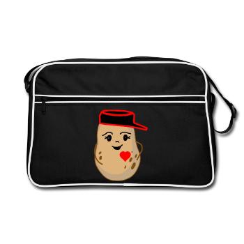 Hearty Potato Potato Vegetable Fantasy - Retro Bag - black/white - Front