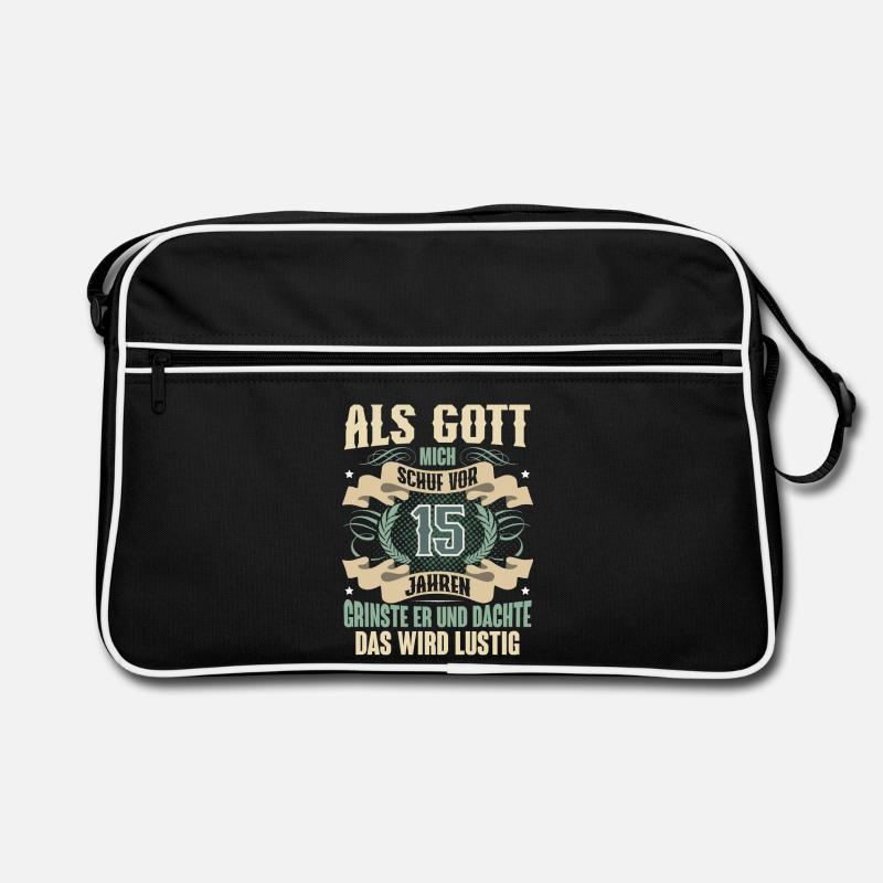 15. Geburtstag Als Gott Mich Schuf Vor Retro Tasche