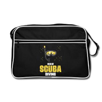 Freediver Scuba Diver Design - Retro Bag - black/white - Front