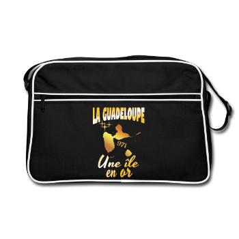 La Guadeloupe une ile en or - Sac Retro - noir/blanc - Devant