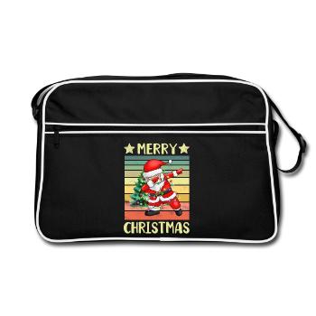 Dabbing Santa Claus Weihnachtsmann - Sac Retro - noir/blanc - Devant