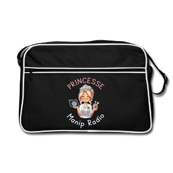 Princesse Manip Radio Manipulatrice Radiologie - Sac Retro - noir/blanc - Devant