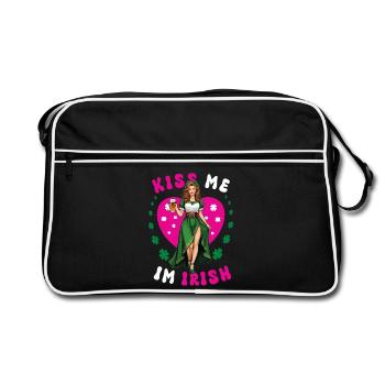 Embrasse-moi, je suis irlandaise - Sac Retro - noir/blanc - Devant