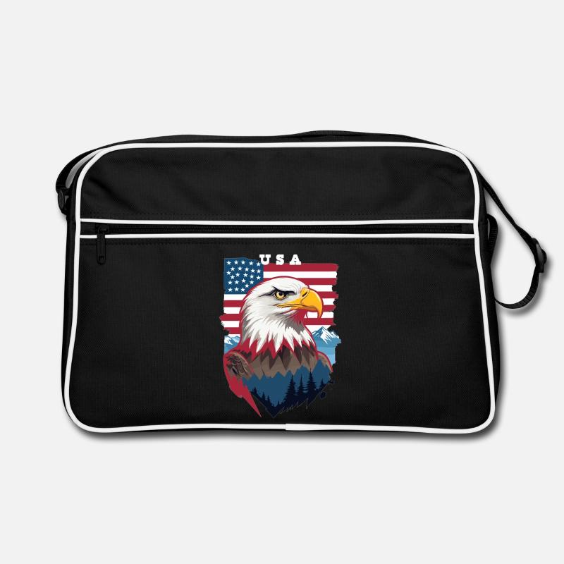 Bald eagle Retro Bag