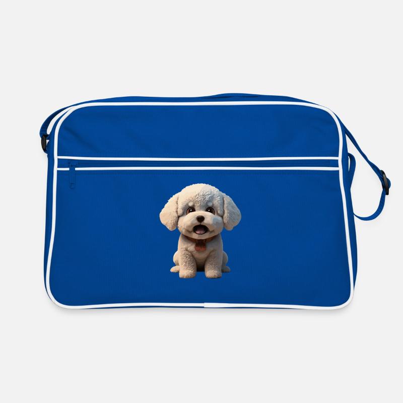 Chiot mignon avec un regard joyeux Sac Retro