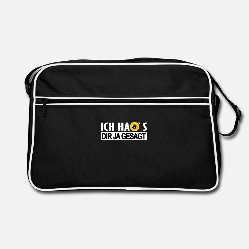 Ich habs dir ja gesagt Bitcoin Crypto Kryptowährun Retro Tasche
