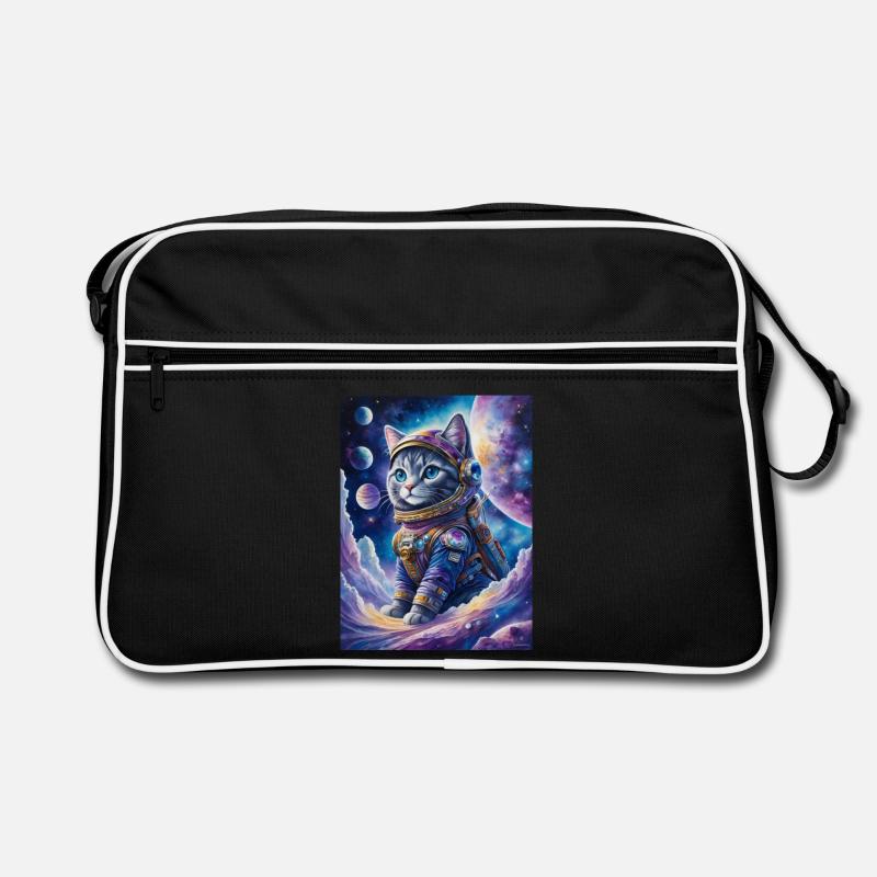 Astronaut Cat Retro Bag