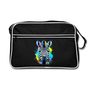 Zebra - Retro Bag - black/white - Front
