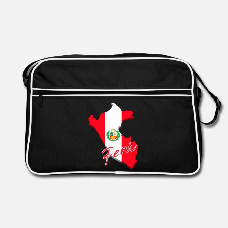 Drapeau du Pérou, carte drapeau du Pérou Sac Retro