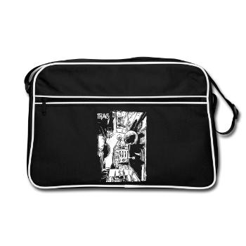 Schaltzentrale des Ackers - Retro Tasche - Schwarz/Weiß - Vorne
