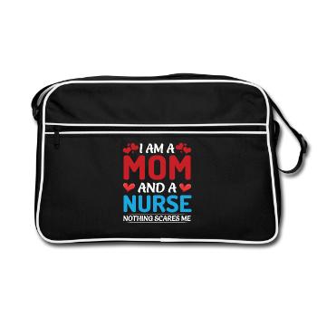Conception de maman et d’aidant - Sac Retro - noir/blanc - Devant
