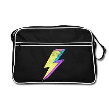 Design lumineux avec des couleurs pastel des années 80 - Sac Retro - noir/blanc - Devant