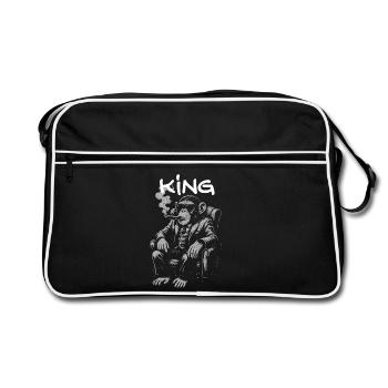King Chimp in a Smoking Suit - Retro Bag - black/white - Front