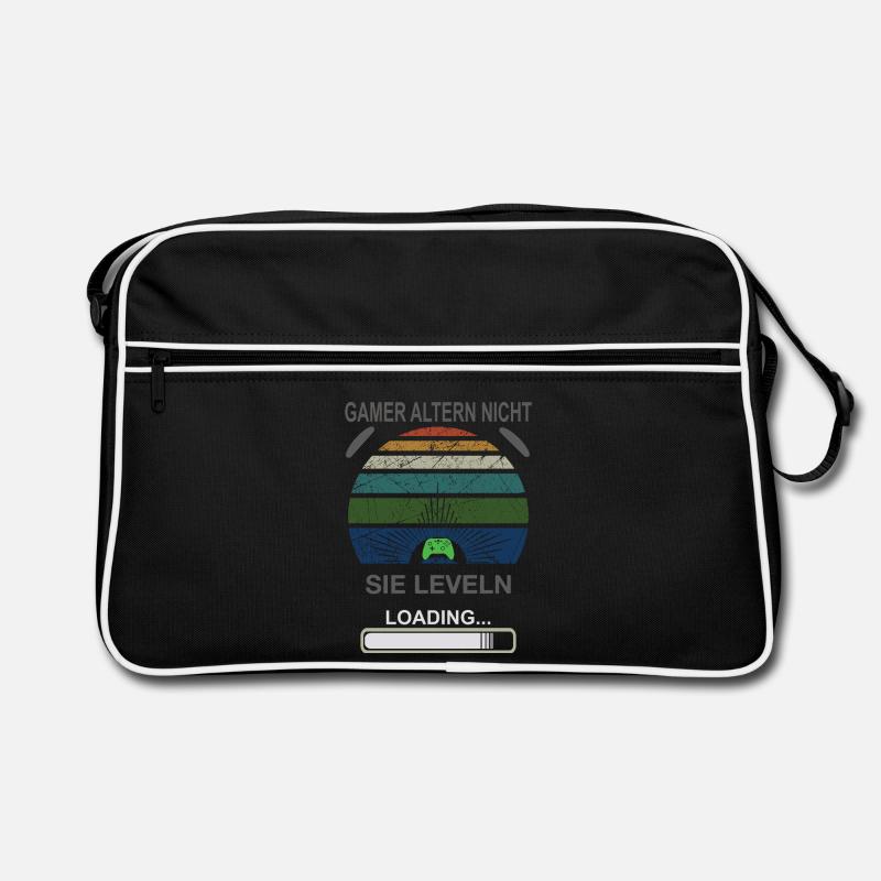 Gamer Leveling Loading Retro Sunburst Retro Bag