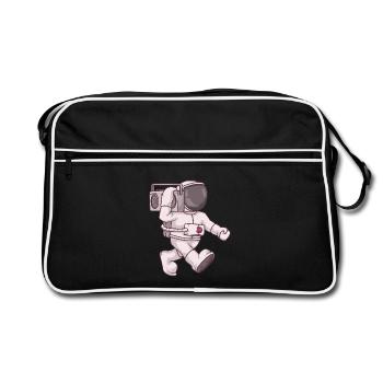 Boombox astronaute - Sac Retro - noir/blanc - Devant