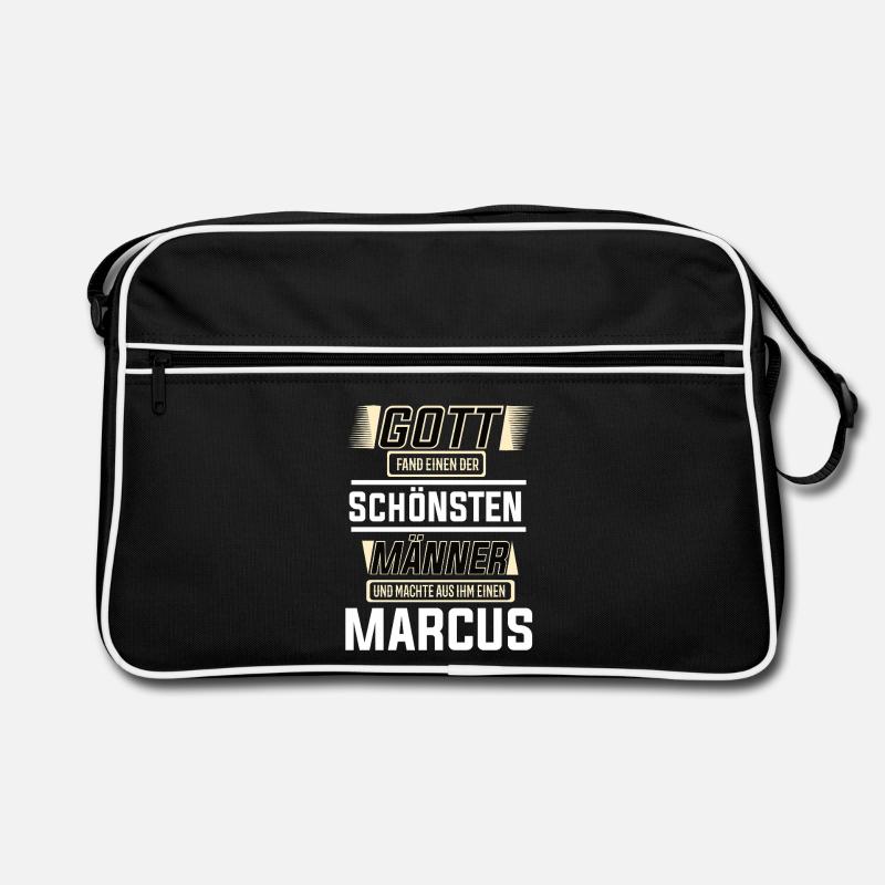 Marcus der schönste Mann von Gott geformt Design Retro Tasche