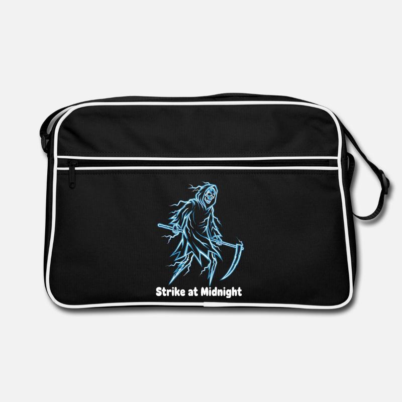 Mitternachts-Skelett Neon Retro Tasche