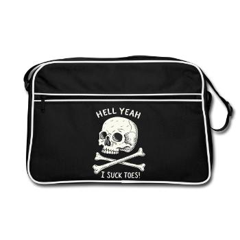 Skull and Bones Toe Fetish - Retro Bag - black/white - Front