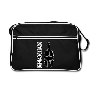 Casque spartiate grunge noir - Sac Retro - noir/blanc - Devant