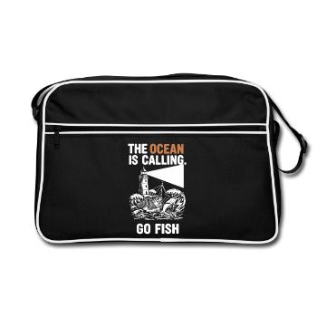 Pêche Mer Ocean Go Fish - Retro Bag - black/white - Front