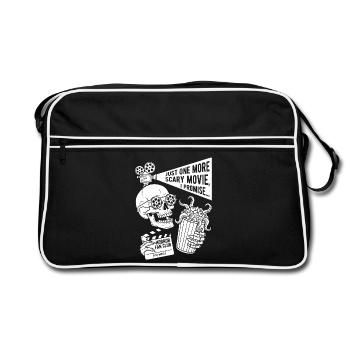 Just One More Scary Movie Horror - Retro Tasche - Schwarz/Weiß - Vorne