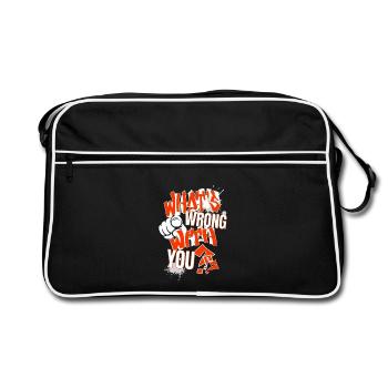 What's wrong with YOU?! - Retro Bag - black/white - Front