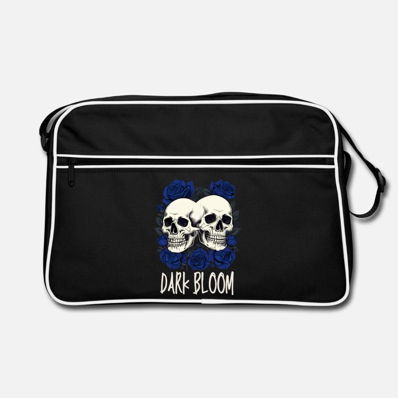 Dark Bloom – Gothic Skulls and Roses Retro Bag