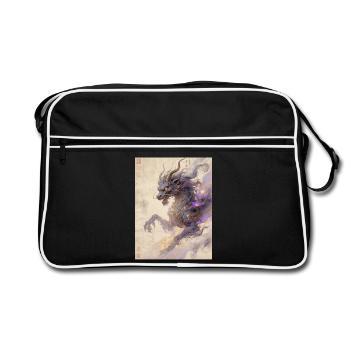 The Purple Apotheosis: Qilin Zijin – Harmony - Retro Bag - black/white - Front